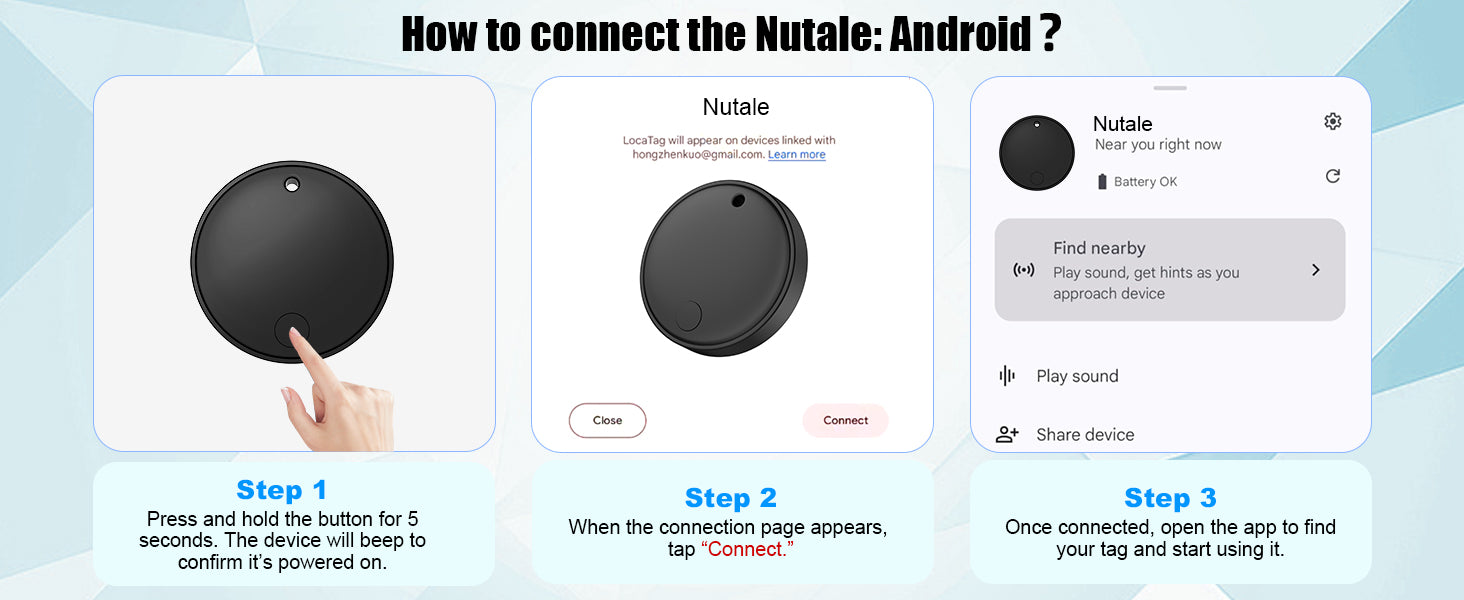 FindTag Wireless Tracker Air Tracker Smart Tags Android & iOS