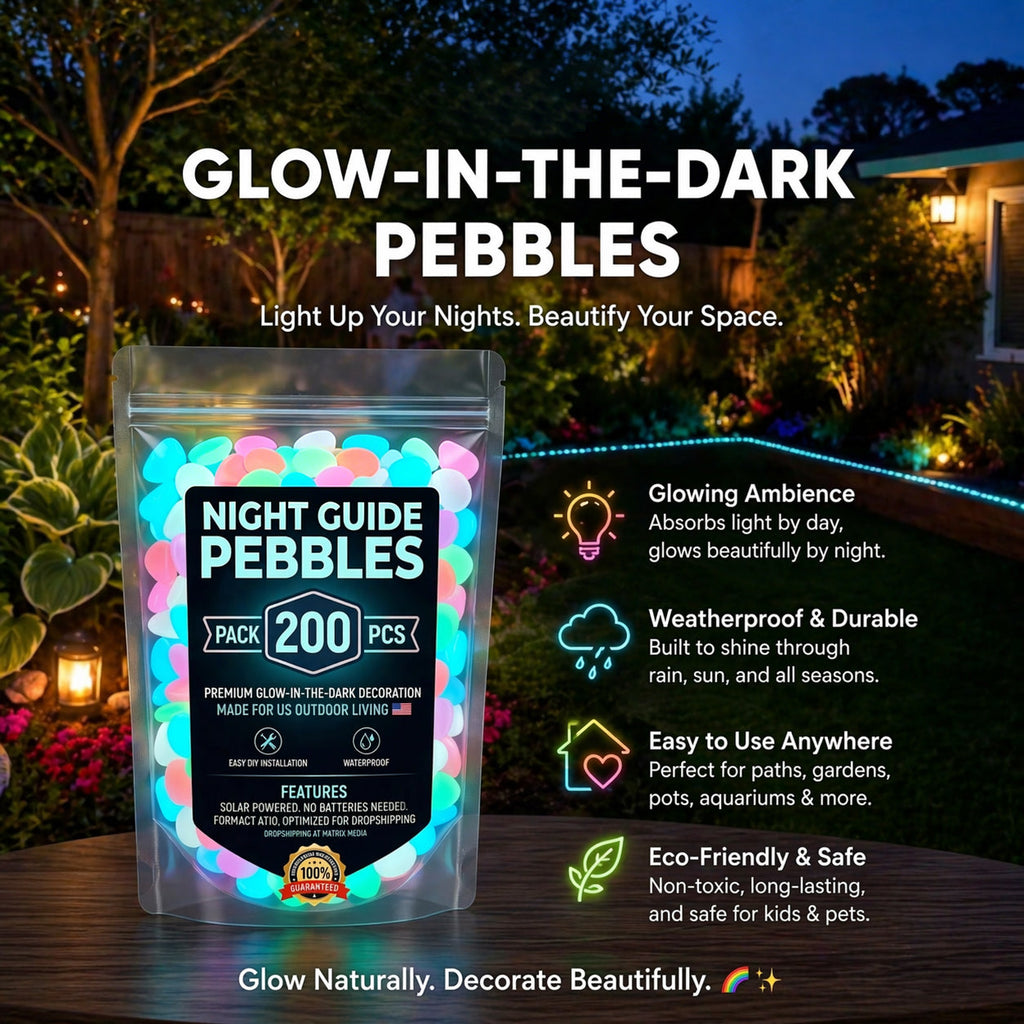 🌈Colorful Glow-in-the-Dark Garden Stones 🚚Limited-Time Free Shipping🆓
