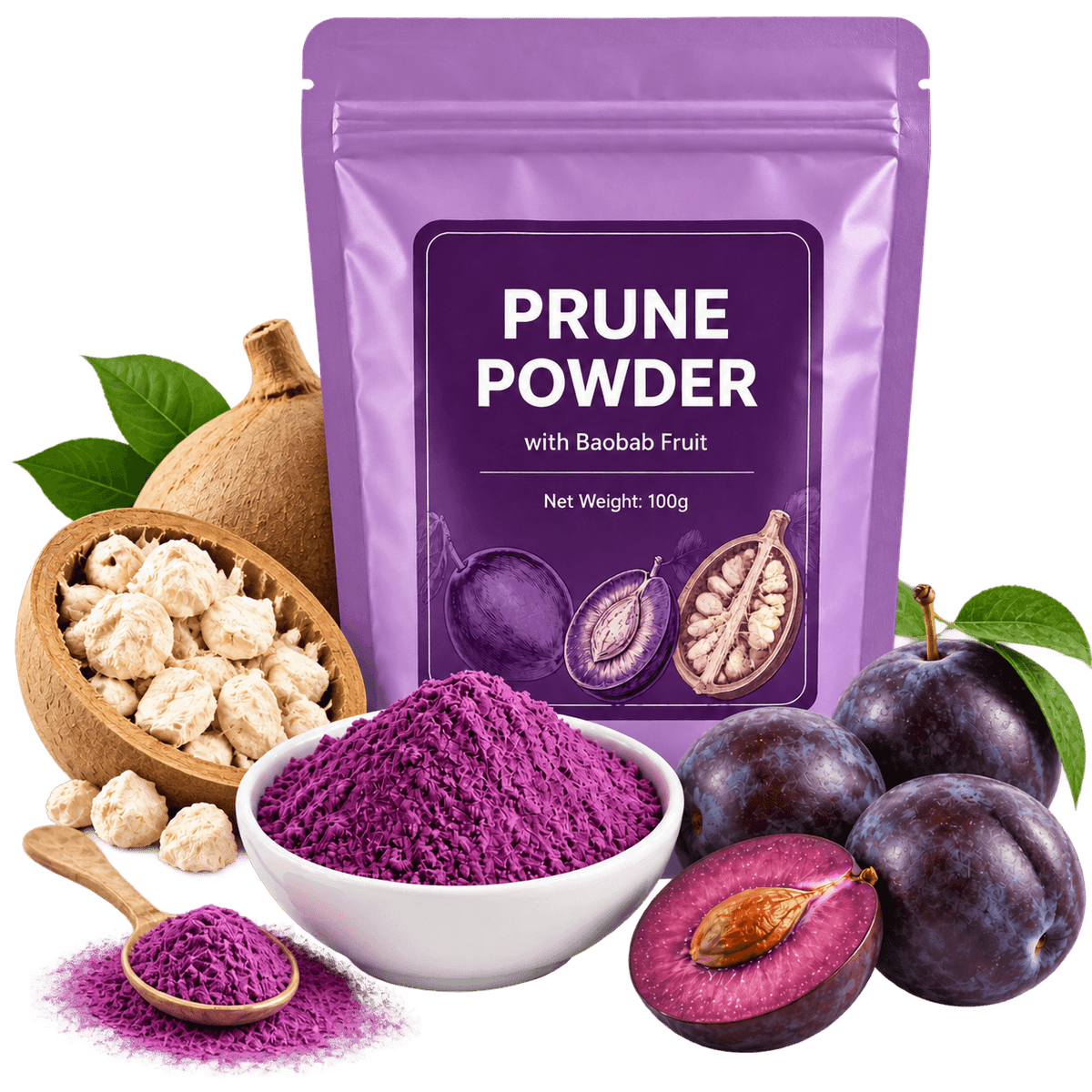 CA Premium Prune & Baobab Fiber Powder