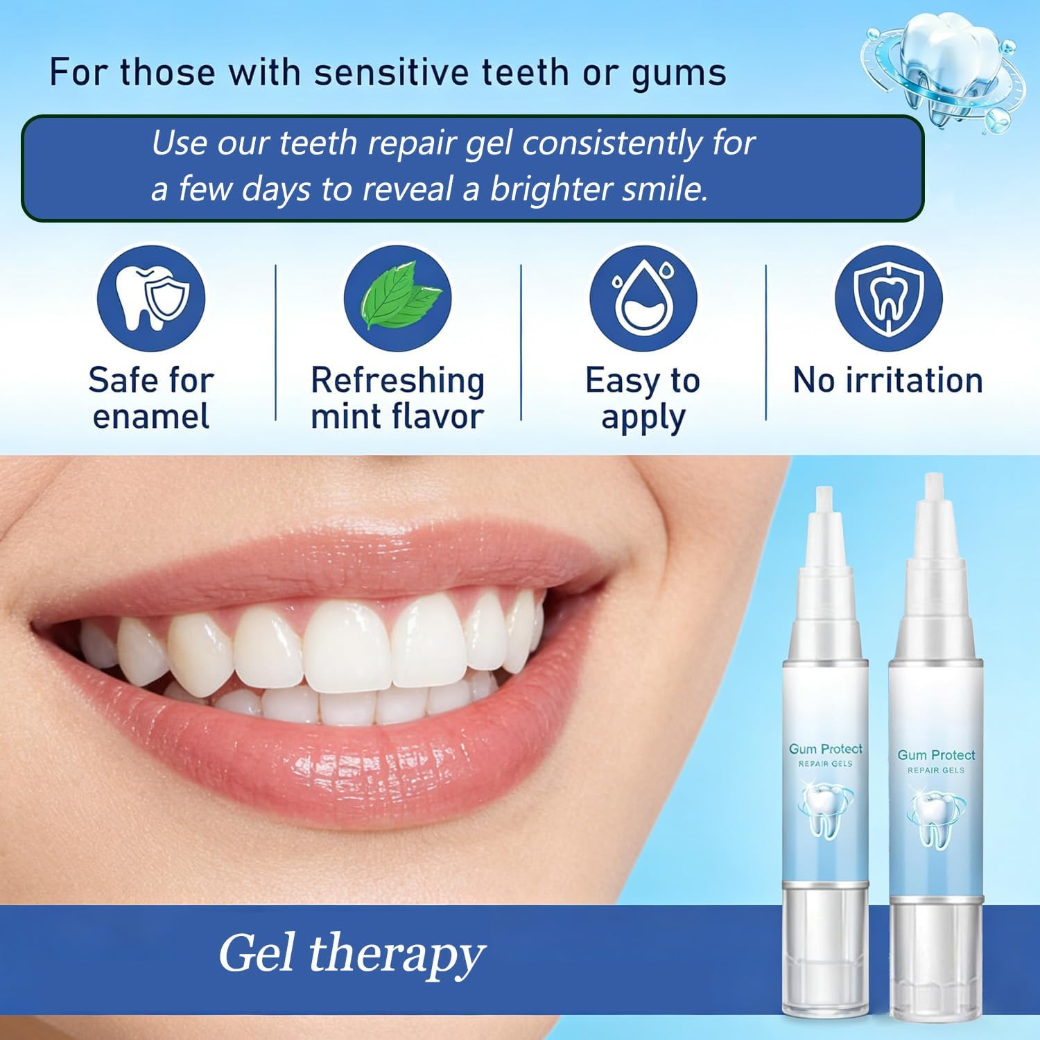 Gum Repair Gel, Gentle Daily Dental Care for Healthy Gums, Mint Flavor, 1 Pack